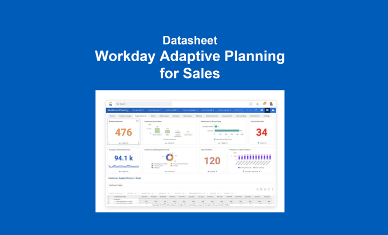 Workday Adaptive Planning for Sales