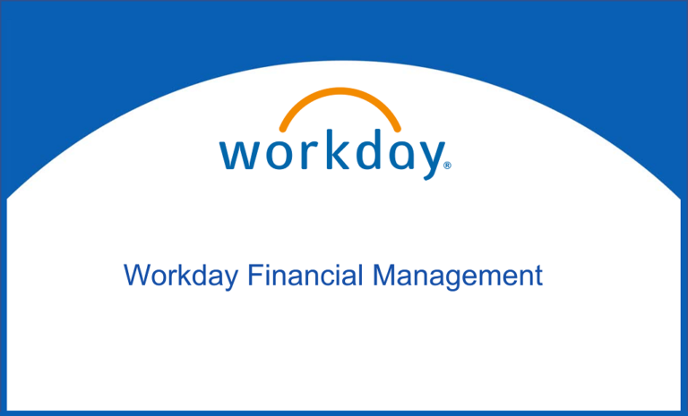 Workday Financial Management Demo