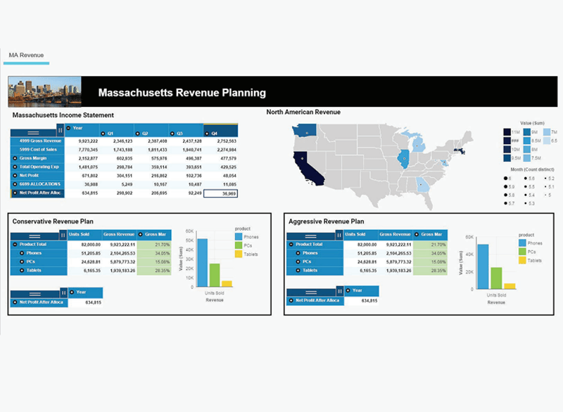 IBM Planning Analytics (TM1) 15 IBM Datasheet Planning Analytics example