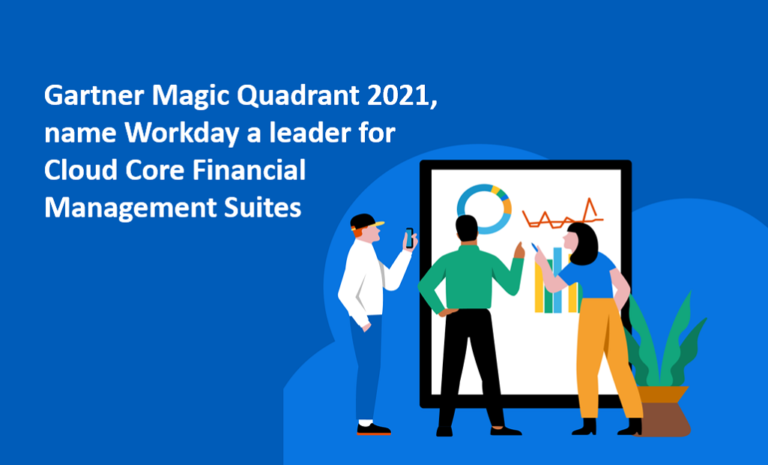 Gartner Magic Quadrant 2021, name Workday a leader for Cloud Core Financial Management Suites
